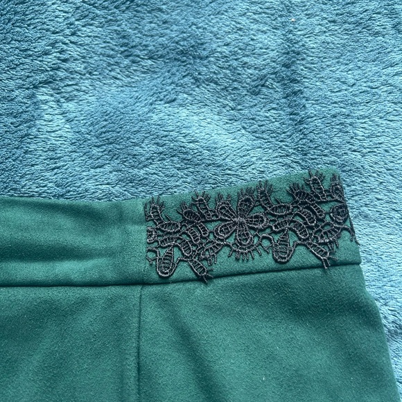 Naf Naf skirt green velvet - Picture 2 of 4